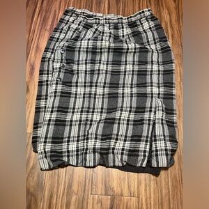 TALBOTS Plaid Pleaded Midi Skirt